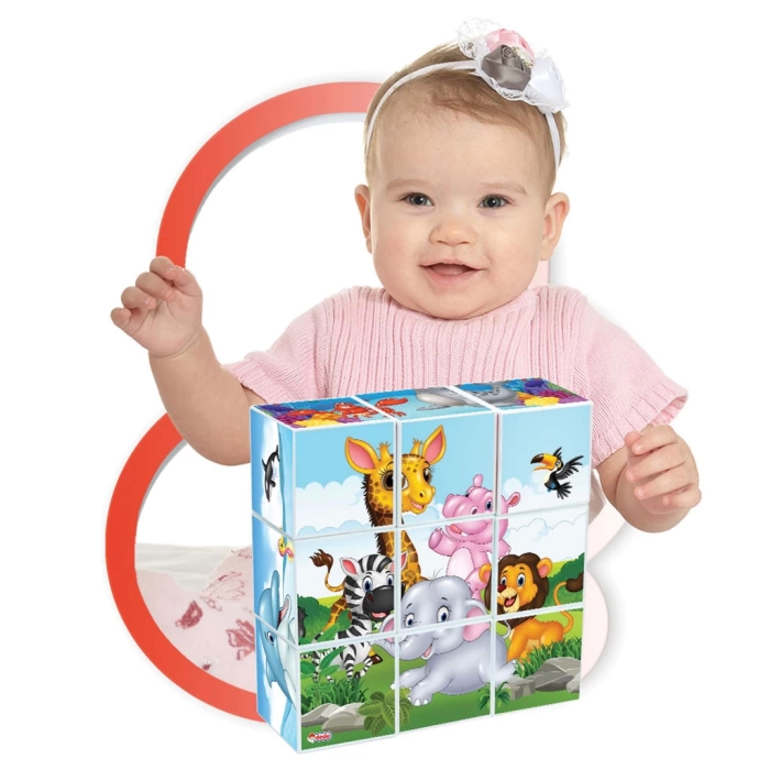 Resimli Küpler Oyunu - Görsel Lego - Bebek Oyuncağı - Resim Tamamla