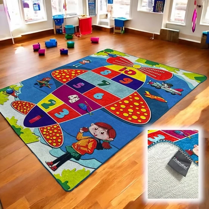 SekSek Çocuk Halısı 200x290 cm. - Sek Sek Anaokulu Halısı - Sek Sek Kreş Halısı - SekSek Oyun Halısı