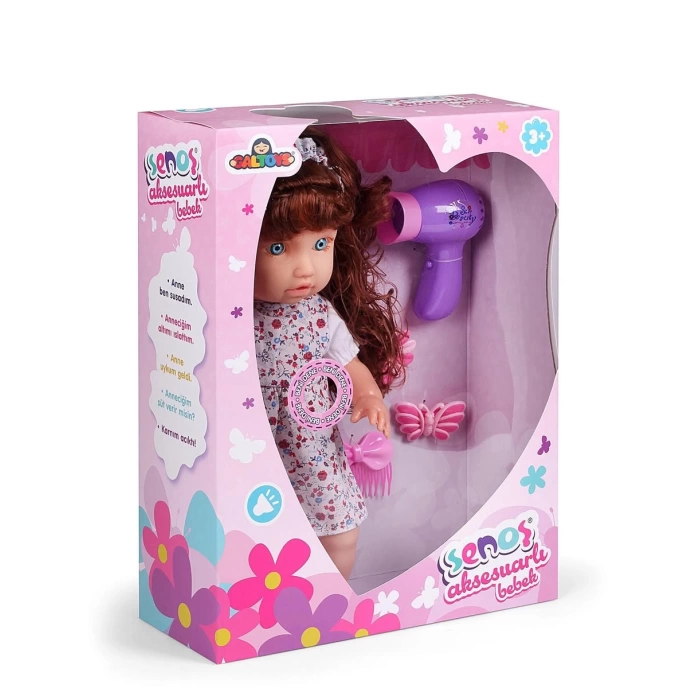 Senoş Aksesuarlı Bebek - Türkçe Konuşan Senoş Et Bebek - Konuşan Bebek - Senoş Bebek - Kuaför Et Bebek