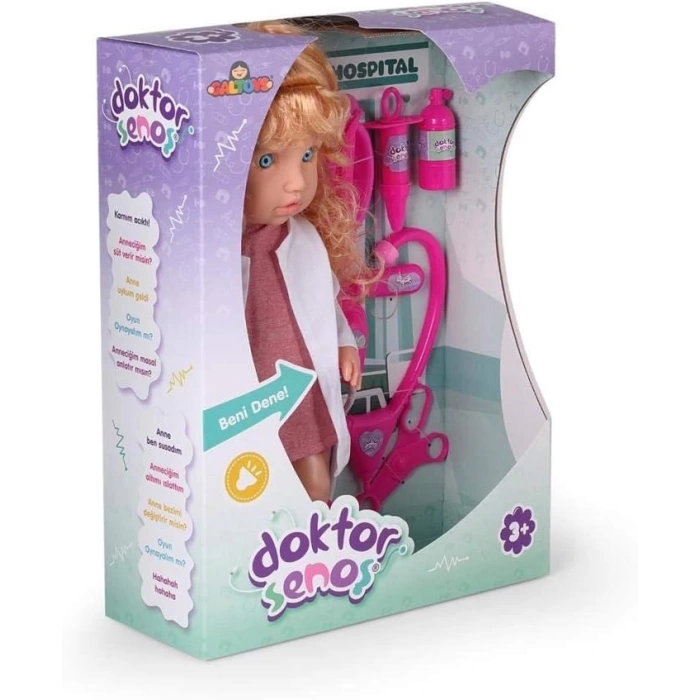 Senoş Doktor Bebek - Türkçe Konuşan Senoş Et Bebek - Konuşan Bebek - Senoş Bebek - Hemşire Et Bebek - Sarışın