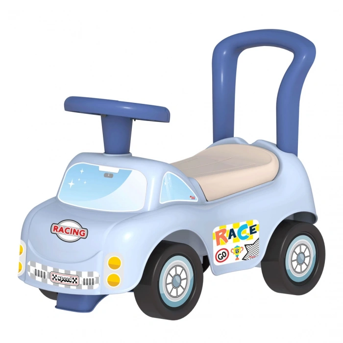 Sevimli İlk Arabam Mavi - Binmeli Araba İlk Arabam - Çocuk Arabası - İlk Adım Arabası - 4 Teker Araç