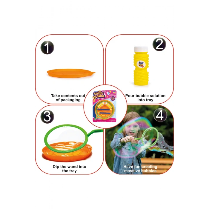 Sihirli Halka Oyunu - Baloncuk Çıkaran Büyük Halka - Sihirli Halka Solüsyonlu - Köpük Halkası - Köpük Oyunu