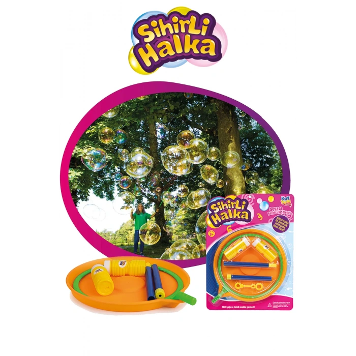 Sihirli Halka Oyunu - Baloncuk Çıkaran Büyük Halka - Sihirli Halka Solüsyonlu - Köpük Halkası - Köpük Oyunu