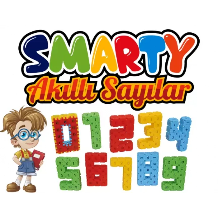 Smarty - Akıllı Sayılar Blok Oyunu 100 Parça - Oyuncak Lego Seti - Birbirine Geçmeli STEM Lego Seti - Eğitici Oyuncak