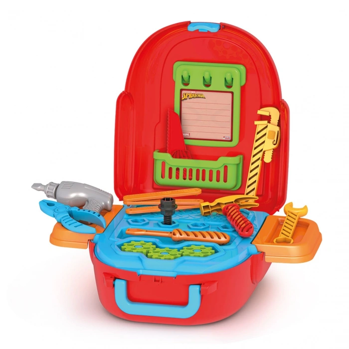 Spiderman Tamir Seti Sırt Çantası - Oyuncak Tamir Setleri - Tamir Aletleri - Alet Seti - Vidalama Seti