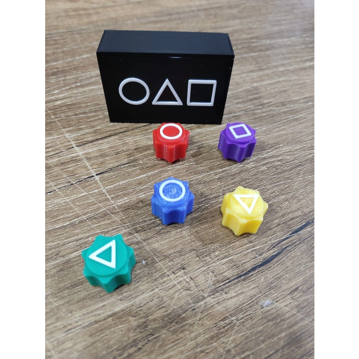 Squid Game 5 Taş Oyunu - Squid Game Oyunu - 5 Taş Oyunu Seti Kalamar Oyun Renkli Taş - Renkli 5 Taş Oyunu