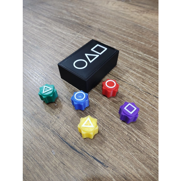 Squid Game 5 Taş Oyunu - Squid Game Oyunu - 5 Taş Oyunu Seti Kalamar Oyun Renkli Taş - Renkli 5 Taş Oyunu