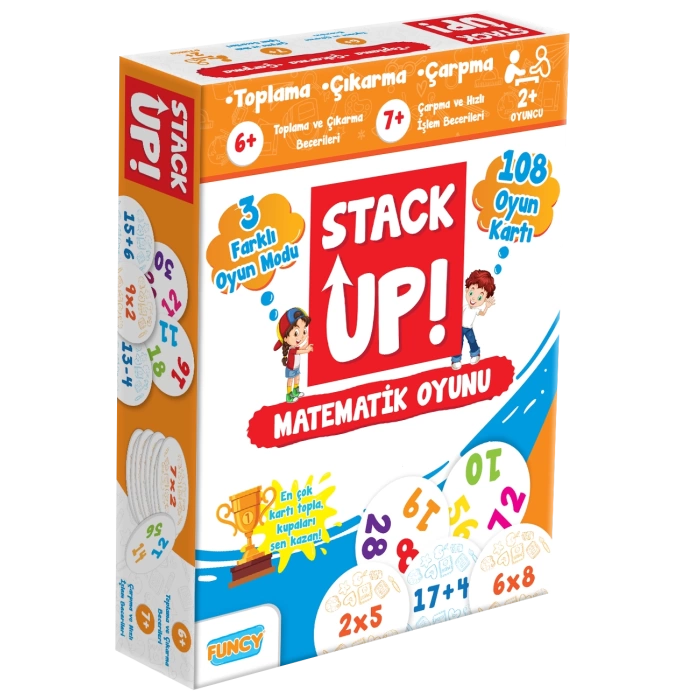 Stack Up Matematik Öğreniyorum! - Matematik Aktivite Oyunu - Matematik Kelime Oyunu - Akıl Oyunu Zeka Oyunu