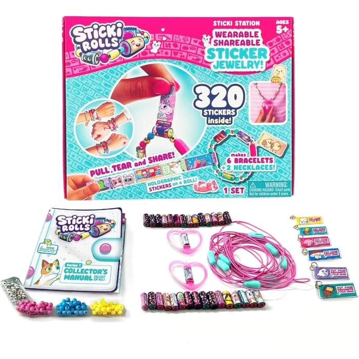 Sticki Rolls Sticki Station - En İyi Kendin Yap Çıkartma Takı Seti - Takı Setleri - Çıkart Yapıştır Takı Seti