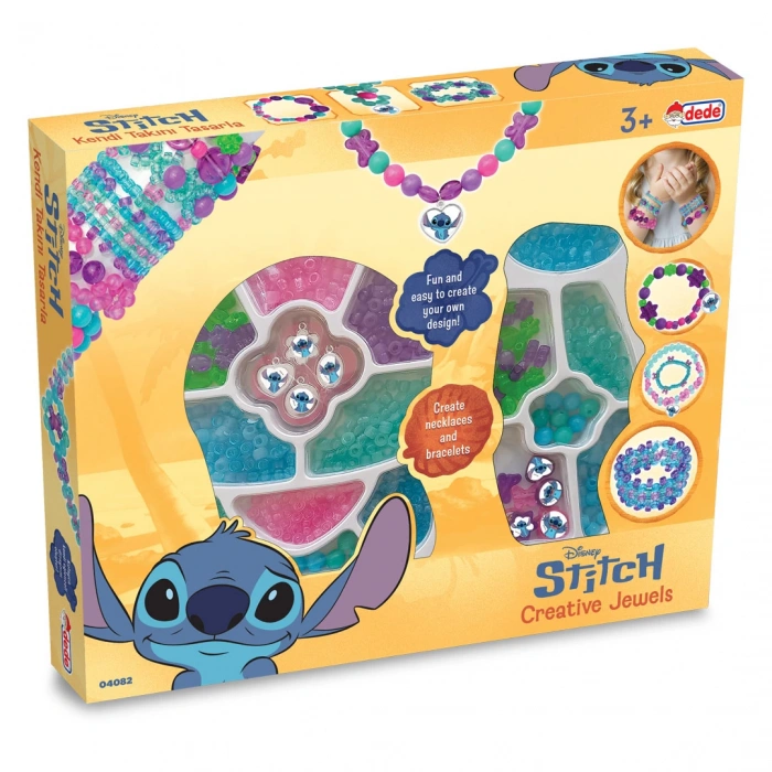 Stitch İkili Takı Seti - Dede Takı Seti - Boncuk Kolye Seti - Disney Stitch Takı Seti Bilezik Kolye Seti