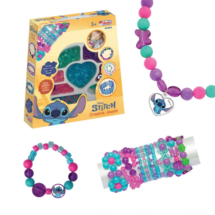Stitch Takı Seti Büyük El Çantası - Dede Takı Seti - Boncuk Kolye Seti - Disney Stitch Takı Seti
