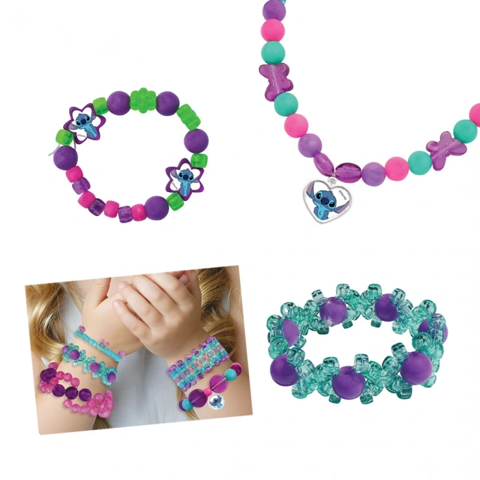 Stitch Takı Seti Küçük El Çantası - Dede Takı Seti - Boncuk Kolye Seti - Disney Stitch Takı Seti