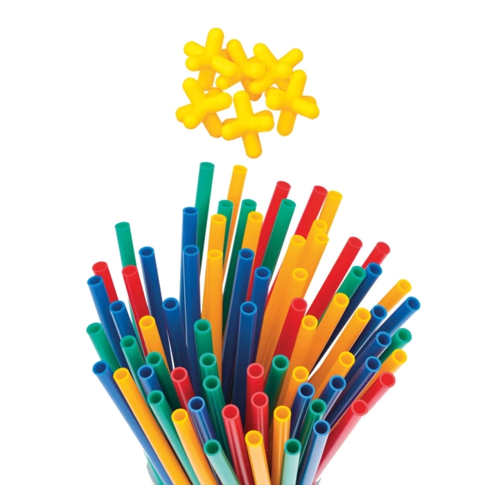 Süper Bambu Çubuklar (200 Parça) - Lego Setleri - Borular Lego - Plastik Çubuklar
