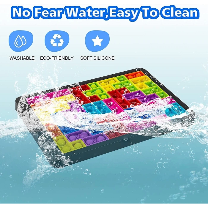 Tetris Popit - Puzzle Popit - Slicon Puzzle Building BlocksPopit - Popit Oyuncak - Stres Oyuncak - Slikon Tetris Popit Oyuncak