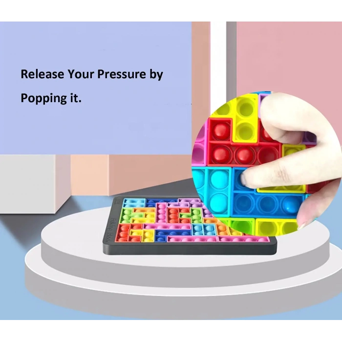 Tetris Popit - Puzzle Popit - Slicon Puzzle Building BlocksPopit - Popit Oyuncak - Stres Oyuncak - Slikon Tetris Popit Oyuncak