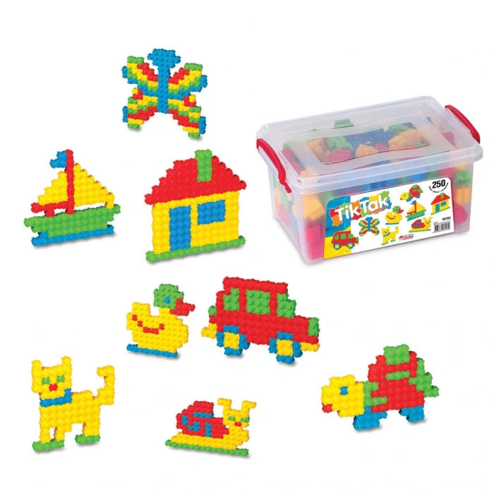 Tiktak Lego (250 Parça) - Tik-Tak Puzzle - Küçük Bloklar - Tik Tak Legolar Oyuncak