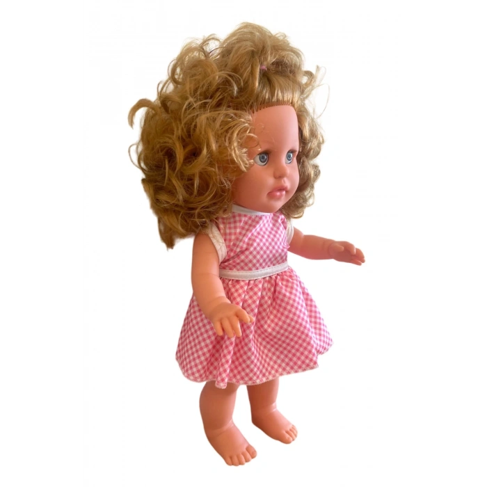 Türkçe Konuşan Sakura Saçlı Et Bebek 35 Cm. Kutulu - Konuşabilen Bebek - Saçlı Büyük Bebek - Saçlı Bebek