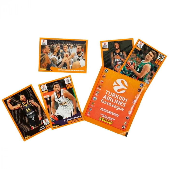 Turkish Airlines Euroleague Kapaklı Albüm - Basketbol EuroLeague Sticker Çıkarmaları Panini Basketbol Albümü