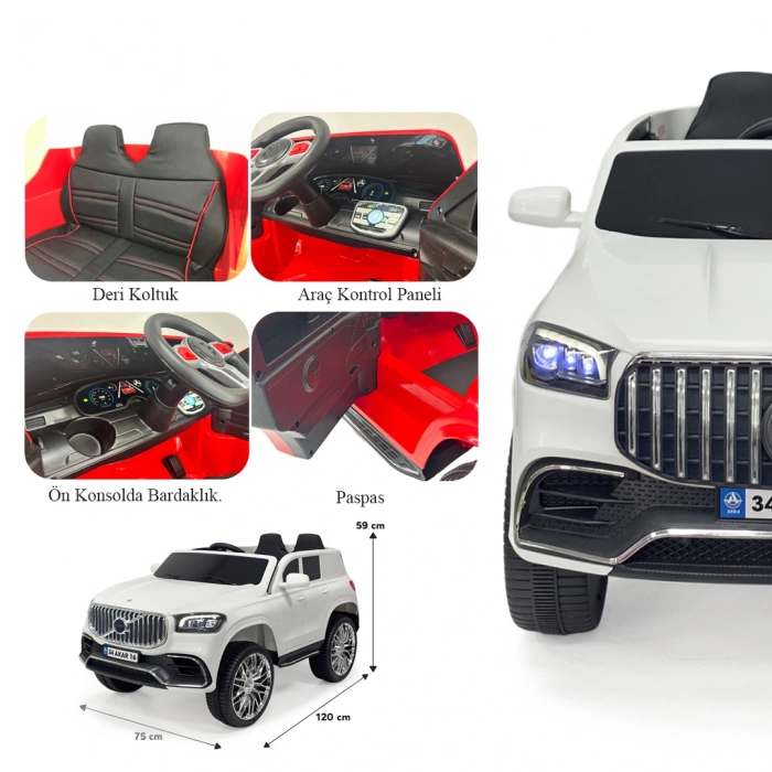 Voyage GT Beyaz Uzaktan Kumandalı 4X2 12 Volt Akülü Araba - RC Volvo Akülü Araba Volvo Akülü Araç