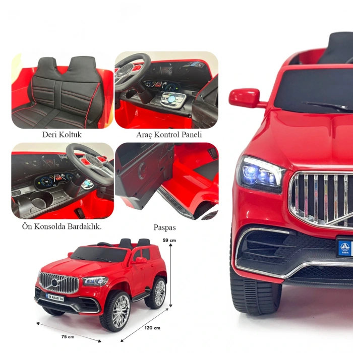 Voyage GT Kırmızı Uzaktan Kumandalı 4X2 12 Volt Akülü Araba - RC Volvo Akülü Araba Volvo Akülü Araç