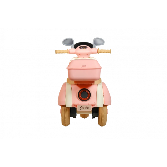 Wespina Uzaktan Kumandalı 3 Tekerli Akülü Motor Pembe - Akülü Çocuk Motor Müzik Çalarlı Uzaktan Kumandalı Motor