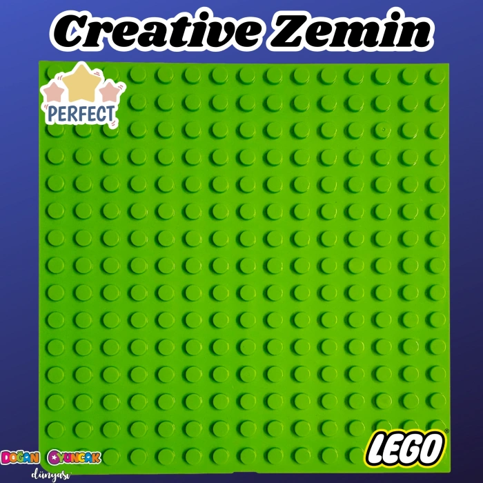 Yeşil Creative Blok Zemin - Zemin Parça - Yer Puzzle Lego - Lego Zemin - Yeşil Yaratıcı Zemin - Creative Lego