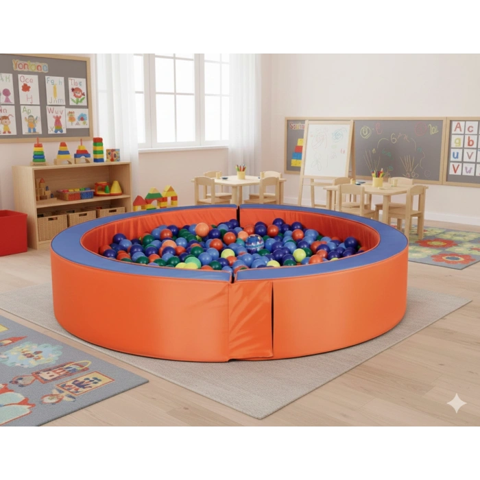 Yuvarlak Top Havuzu 165 cm. - Sünger Soft Play Top Havuzu Çocuk Oyun Alanı