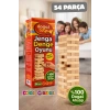 Ahşap Denge Oyunu Jenga 54 Parça - Ahşap Jenga Oyunu Aile Oyunu Kutu Oyunu
