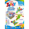 Mega Joesy Eğitici Blok Oyunu 100 Parça - Oyuncak Lego Seti - Birbirine Geçmeli STEM Lego Seti - Eğitici Oyuncak