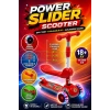 Power Slider Kırmızı Katlanabilir 3 Tekerlekli Oturaklı Scooter - Işıklı Scooter - Çocuk Scooter