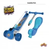 Power Slider Mavi Katlanabilir 3 Tekerlekli Oturaklı Scooter - Işıklı Scooter - Çocuk Scooter
