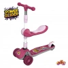 Power Slider Pembe Katlanabilir 3 Tekerlekli Oturaklı Scooter - Işıklı Scooter - Çocuk Scooter