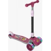 Power Slider Pembe Katlanabilir 3 Tekerlekli Scooter - Işıklı Scooter - Çocuk Scooter - Slikon Teker