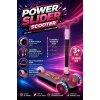 Power Slider Pembe Katlanabilir 3 Tekerlekli Scooter - Işıklı Scooter - Çocuk Scooter - Slikon Teker