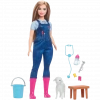 Barbie 65.Yıl Deluxe Kariyer Bebekleri - Çiflik Veteriner Seti HRG42 - Barbie Oyuncak Barbie Bebek Barbi Meslek