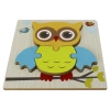 Ahşap Baykuş Puzzle - Bebekleri İçin Puzzle - Ahşap Yapboz Oyuncak - Oyuncak Yap-boz - 4 Parça Puzzle