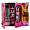 Cindy Doll Bebekli Aksesuarlı Gardırop Pembe - Barbie Dolap - Barbie Giysi Dolabı - Barbie Gardırop - Gardrop