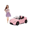 Cindy Doll Bebekli Arabası Pembe - Oyuncak Arabalı Bebek - Barbie Arabası - Bebekli Barbie Arabası - Oyuncak Araç