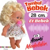 Derin Emzikli Saçlı Tombul Et Bebek 28 Cm. Kutulu - Emzikli Bebek - Saçlı Tombik Bebek - Saçlı Bebek - Tombul Bebek