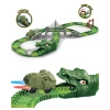 Dinozor Trucks 192 Parça Raylı Pist - Raylı Araç Oyuncak - Tren Oyuncak - Renkli Araç Yolu - Dino Trucks
