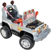 Kumandalı Mega Akülü Araba Gri - Kumandalı 12 Volt Tek Kişilik Akülü Araba Akülü JEEP - Mega Off Road Turbo Jeep