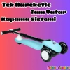 Lupa Katlanabilir Işıklı 3 Tekerlekli Turkuaz Scooter - Işıklı Scooter - Slikon Teker Scooter - Çocuk Scooter - İttir Git