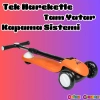 Lupa Katlanabilir Işıklı 3 Tekerlekli Turuncu Scooter - Işıklı Scooter - Slikon Teker Scooter - Çocuk Scooter - İttir Git