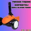 Lupa Katlanabilir Işıklı 3 Tekerlekli Turuncu Scooter - Işıklı Scooter - Slikon Teker Scooter - Çocuk Scooter - İttir Git