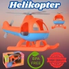 Lüx Turuncu Büyük Helikopter - Plastik Helikopter - Kırılmaz Oyuncak - Kırılmaz Helikopter - Helikopter Oyuncakları - Helikopter Setleri