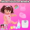 Maide Altını Islatan Et Bebek - Oyuncak Altını Islatan Bebek - Su İçen Bebek - Altına İşeyen Bebek - Kumral