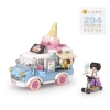 Mikro Blok Şehir Merkezi Dondurma Arabası 294 Parça - Lego Setleri - Loz Mini Lego - Çiçek Lego - Loz Lego - Mikro Bloklar