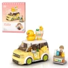 Mikro Blok Şehir Merkezi Portakal Arabası 260 Parça - Lego Setleri - Loz Mini Lego - Çiçek Lego - Loz Lego - Mikro Bloklar