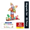 Orijinal Magnetic Tiles Star Diamond Light Version 82 Parça Işıklı Manyetik Lego - Mıknatıslı Lego Ledli Magnetic Işıklı Magnet