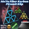 Orijinal MoYu Fiber Karbon Piramit Küp - Moyu Speed Cube - Moyu Fiber Karbon Piramit Zeka Küpü - Zeka Küpü - Rubik Küp
